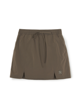 Women's Gorpcore Glossy Shirring Mini Skirt