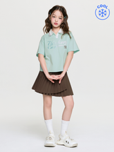 Sportive Athleisure Cursive Skirt T-shirt Set (Girl's)