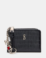 SORELLA WALLET BLACK CROCODILE