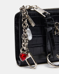 SORELLA WALLET BLACK CROCODILE