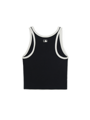 Women's Basic Ringer Crop Sleeveless T-shirt