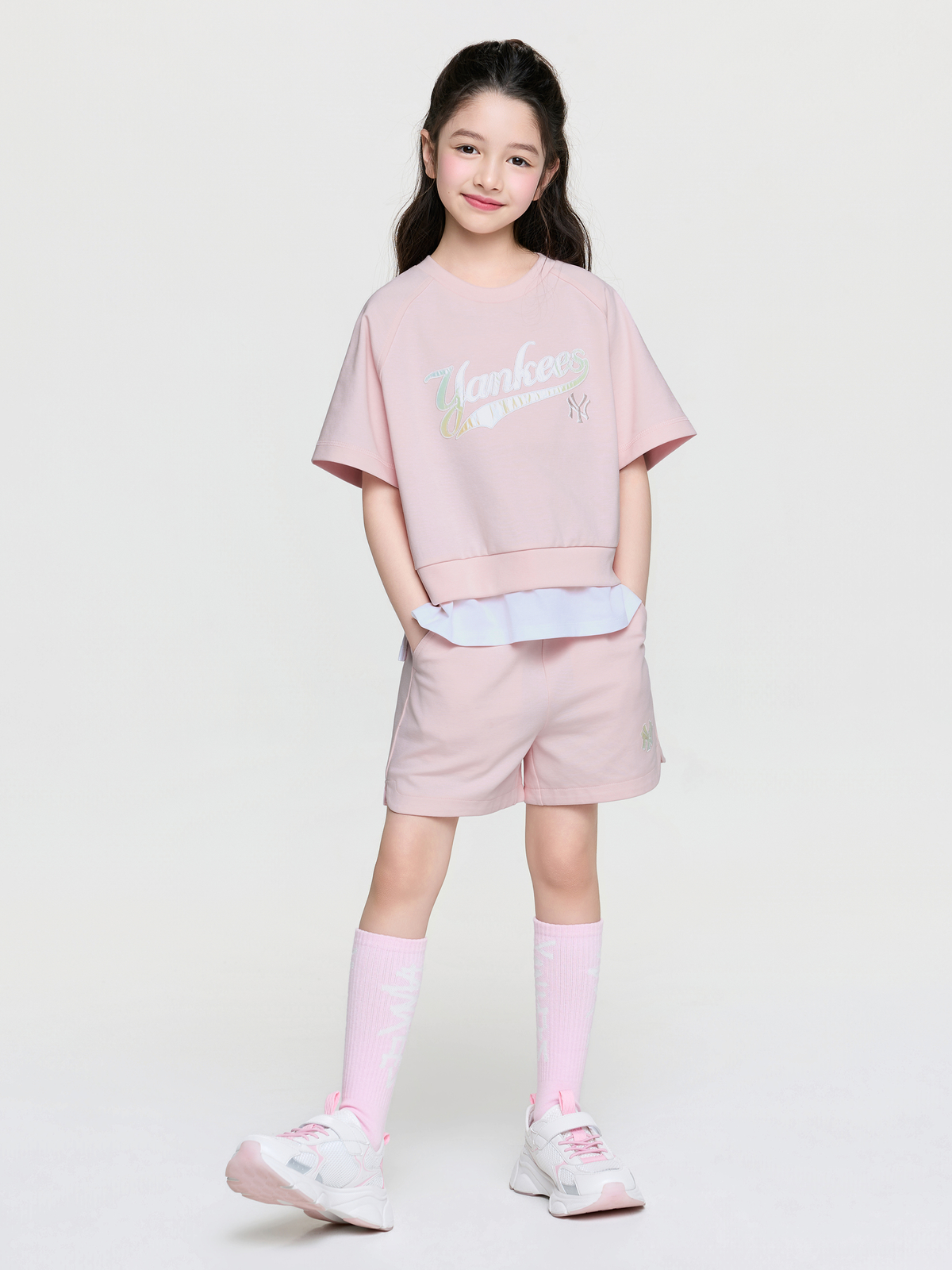 Street Basic Layered T-shirt Set (Girl's)