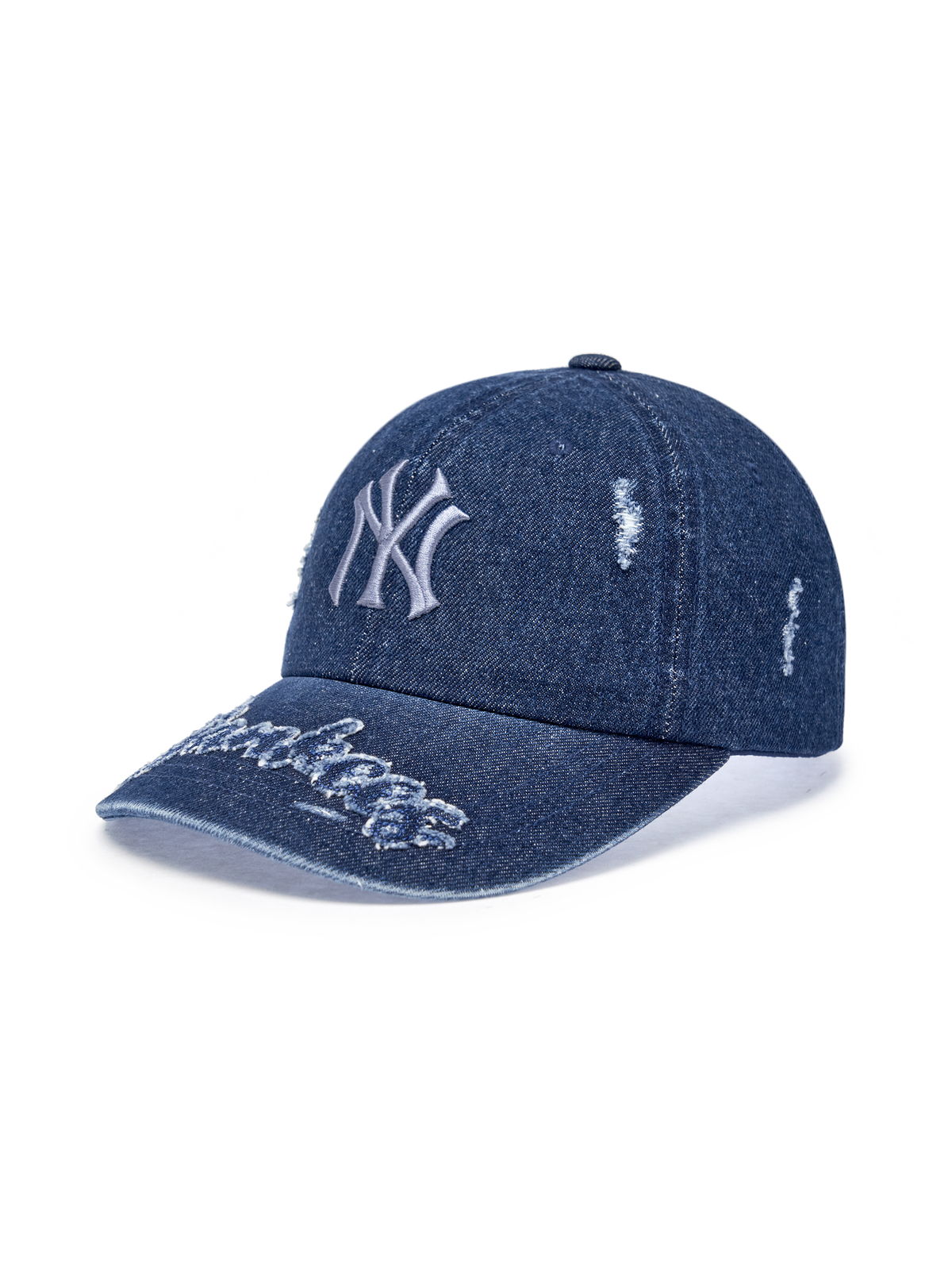 Vintage Destroyed Denim Unstructured Ballcap