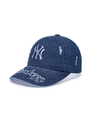 Vintage Destroyed Denim Unstructured Ballcap