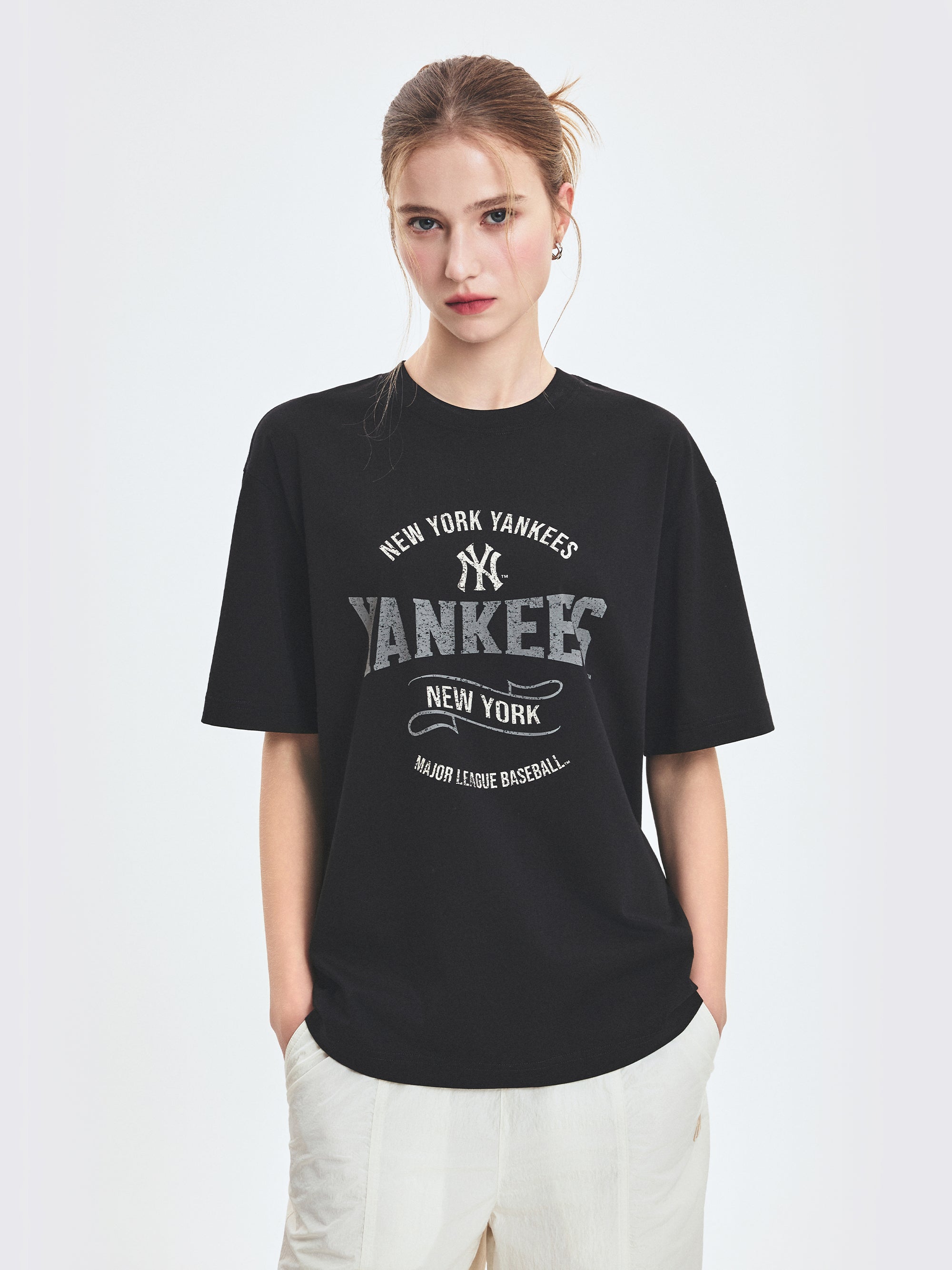 Varsity Vintage Color Graphic Over Fit T-shirt