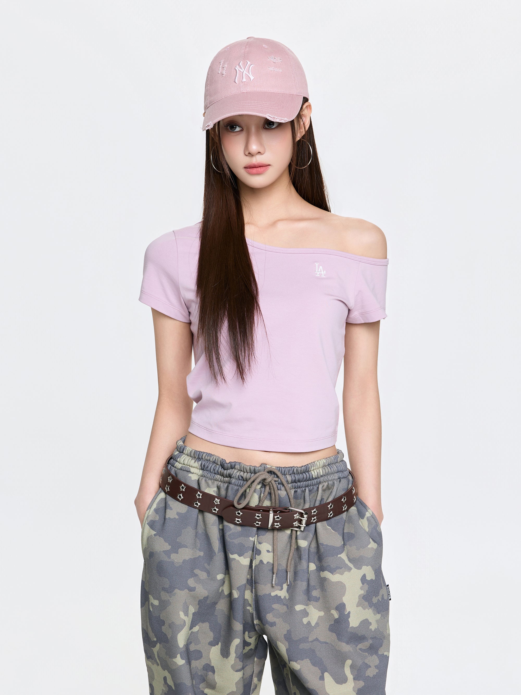 Women's Basic Off Shoulder T-Shirts