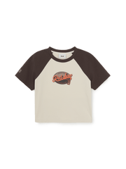 Women's Vintage Color Block Crop T-Shirts