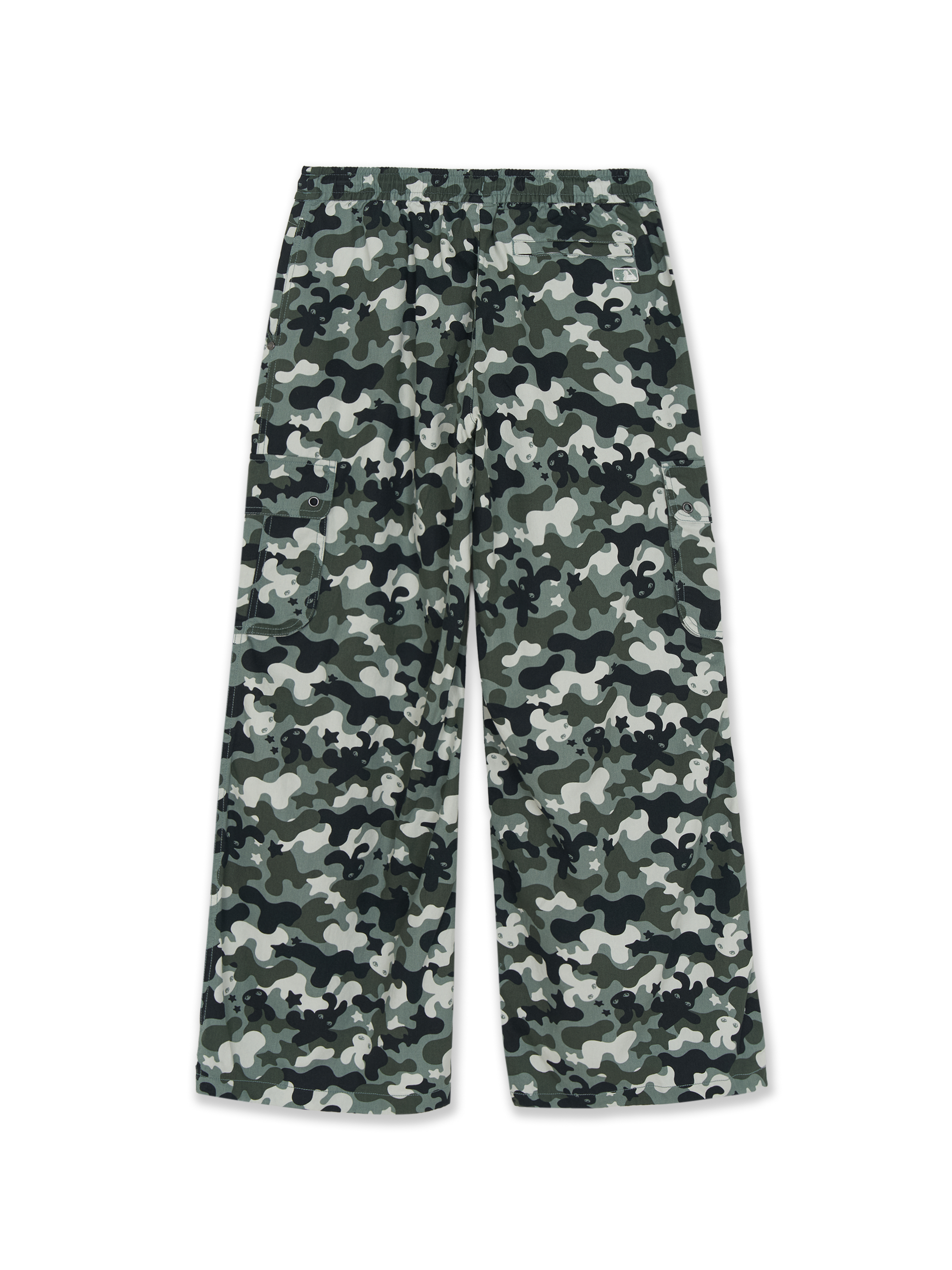 Women's Camo Low Rise Cotton Cargo Wide Pants