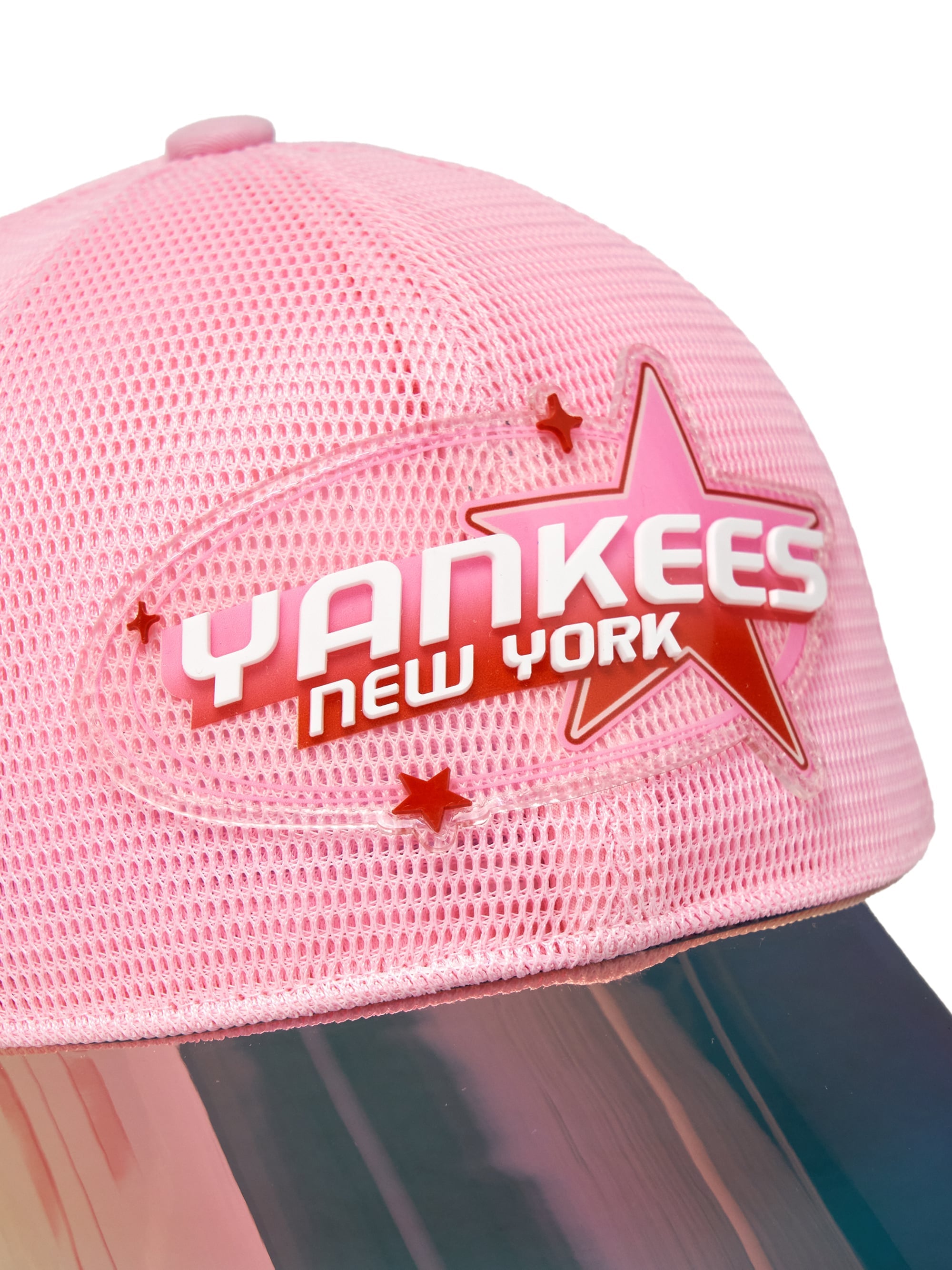 Mirror Brim Color Block All-Mesh Cap