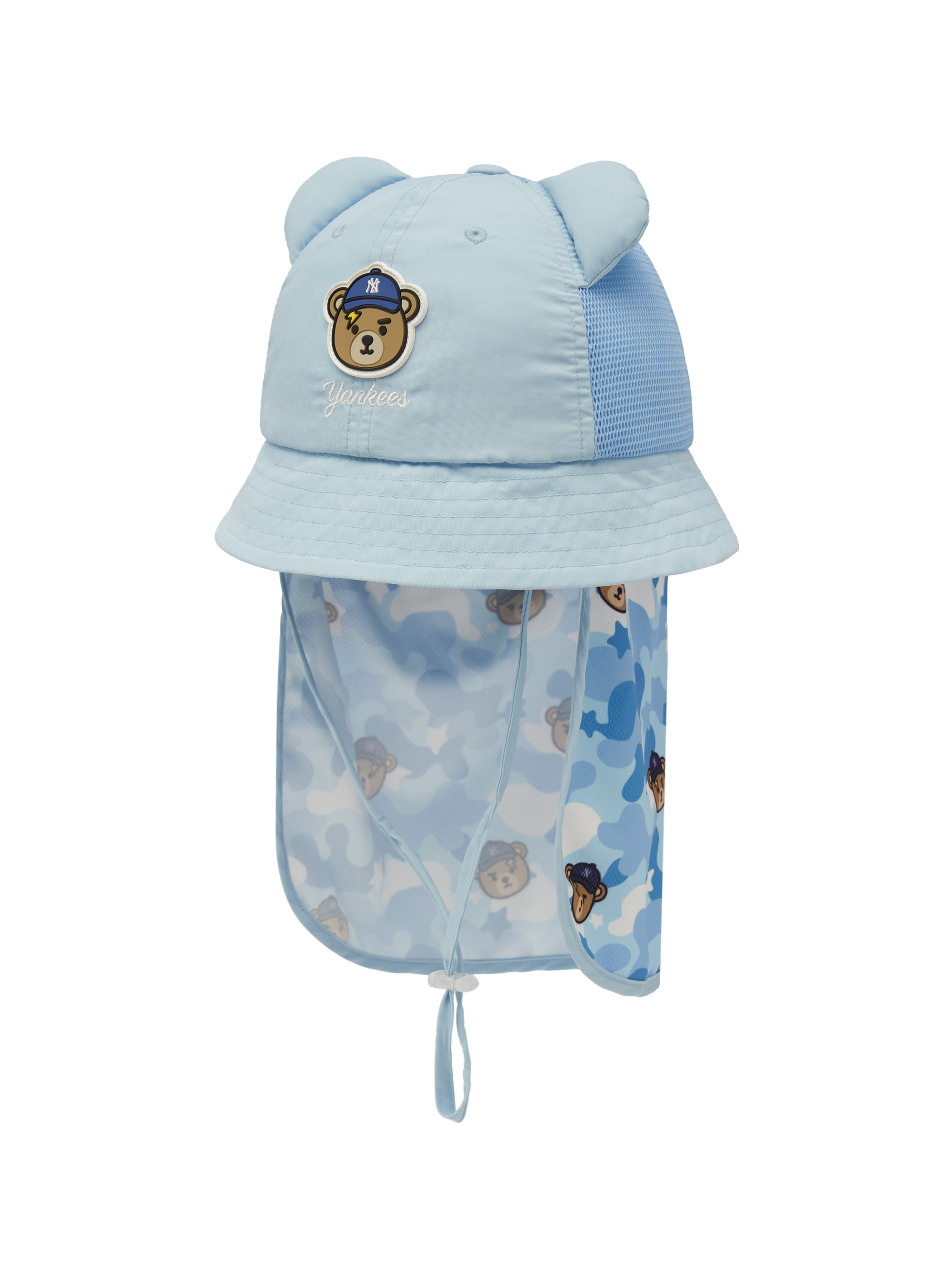 Mega Bear Friends Neck Flap Mesh Dome Hat