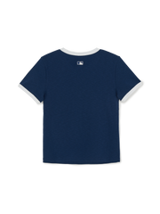 Women's Varsity Lettering Slim Slub Ringer T-Shirts