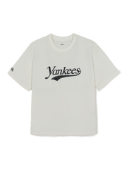 Varsity Cursive Woven Short Sleeve Sweatshirt