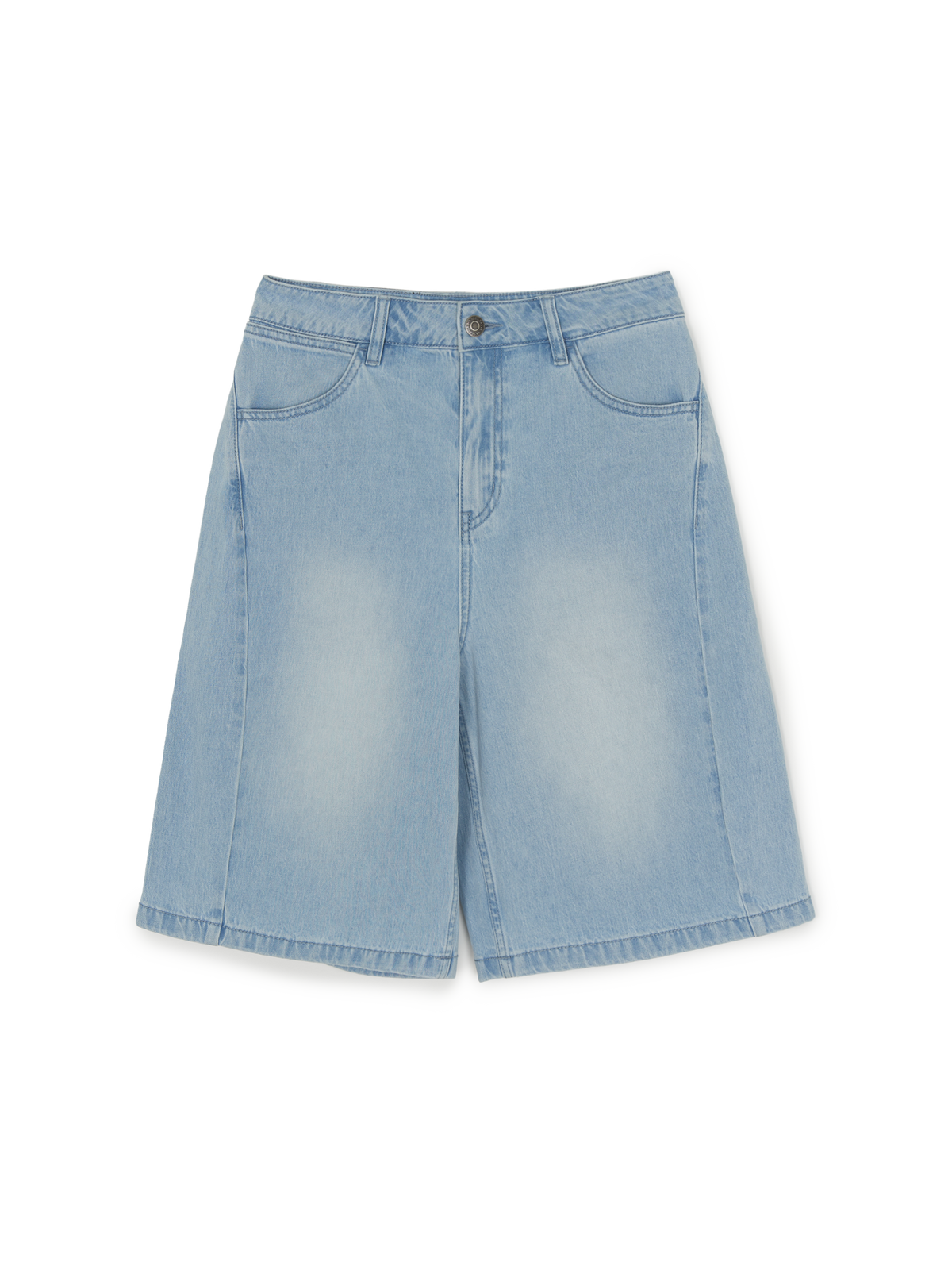 Women's Basic Small Logo 9in Curved Denim Shorts