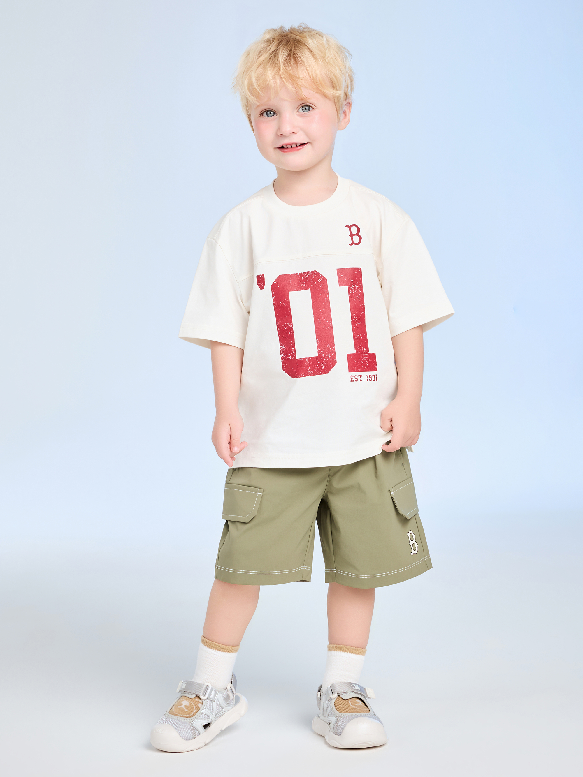 Sportive Varsity Number Artwork T-shirt Set
