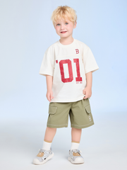 Sportive Varsity Number Artwork T-shirt Set