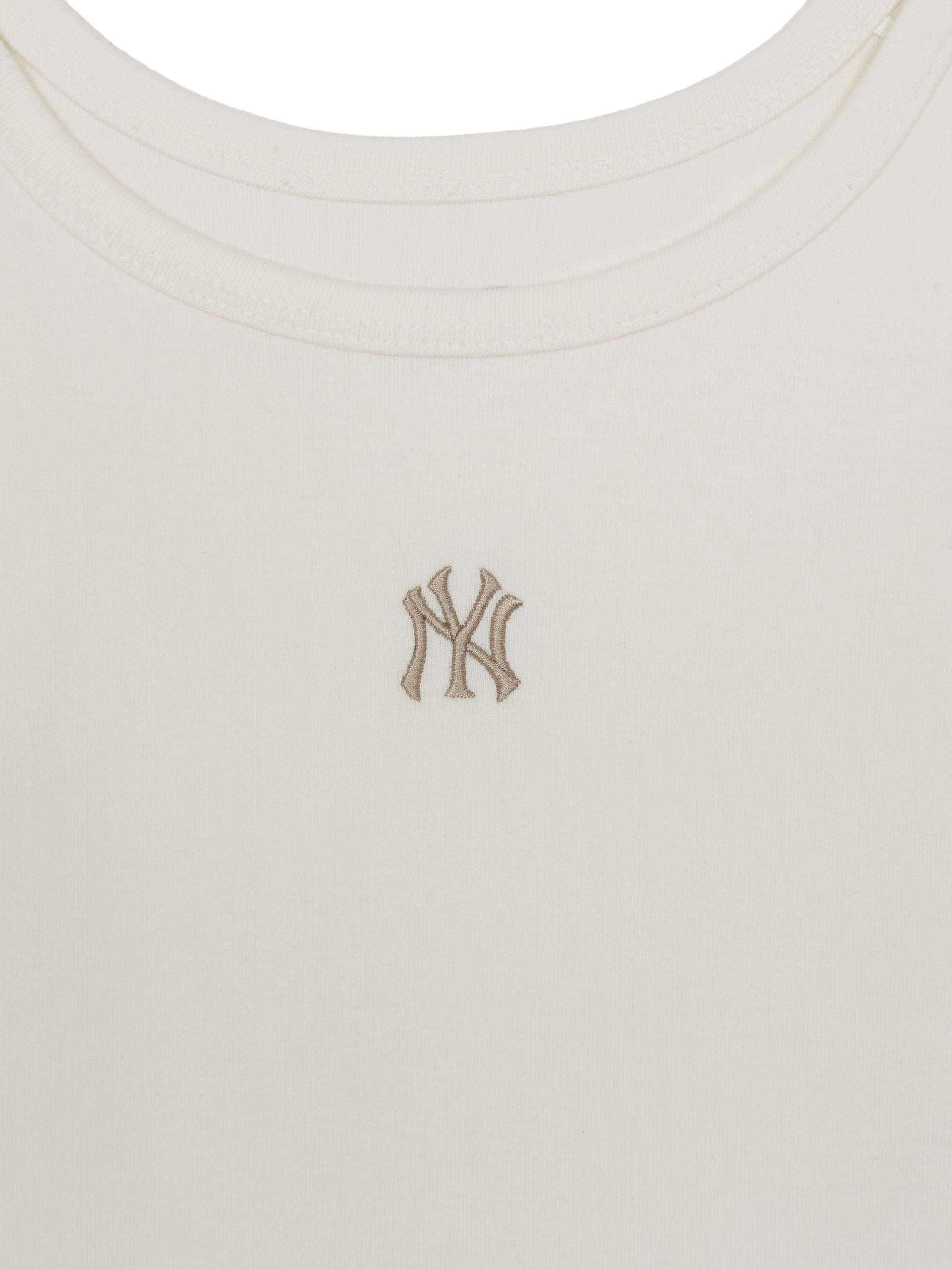 Women's Basic Small Logo Slim Crop Sleeveless T-shirts