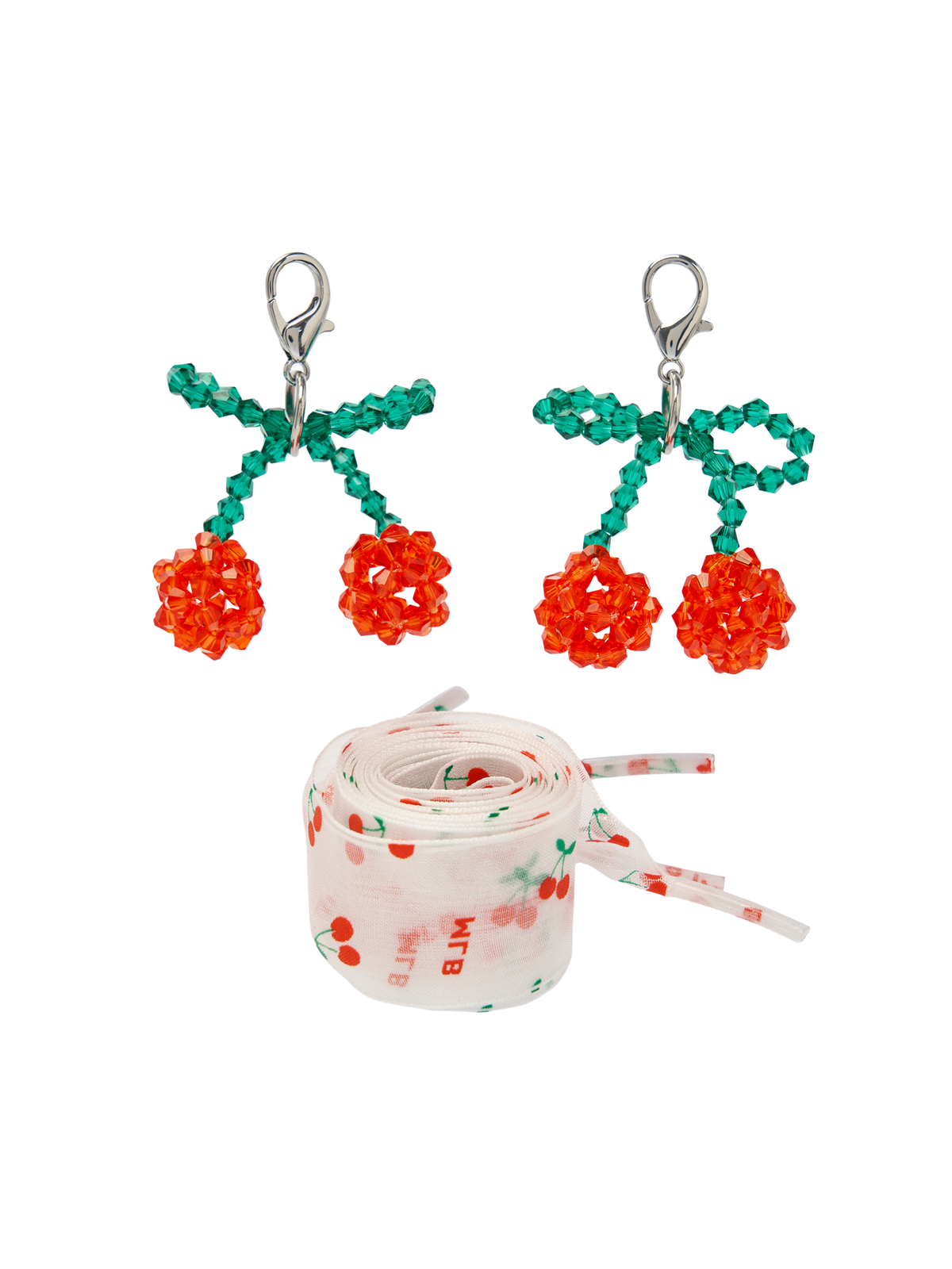 Cherry Charm Shoelace Set