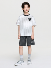 STREET BASIC STRIPED DENIM T-SHIRT SET