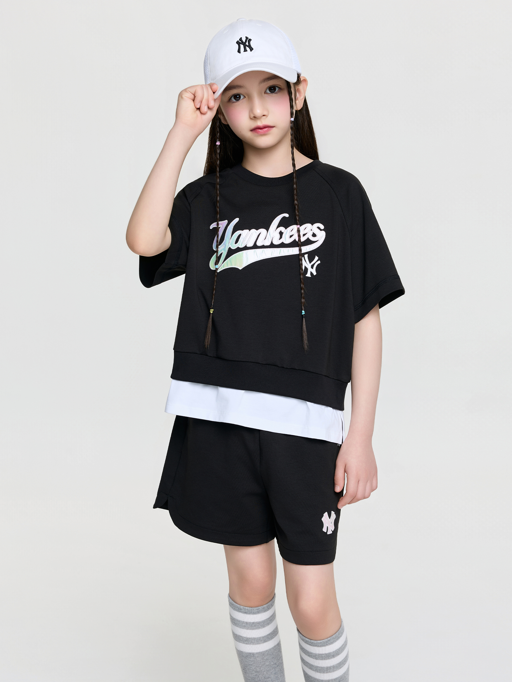 Street Basic Layered T-shirt Set (Girl's)