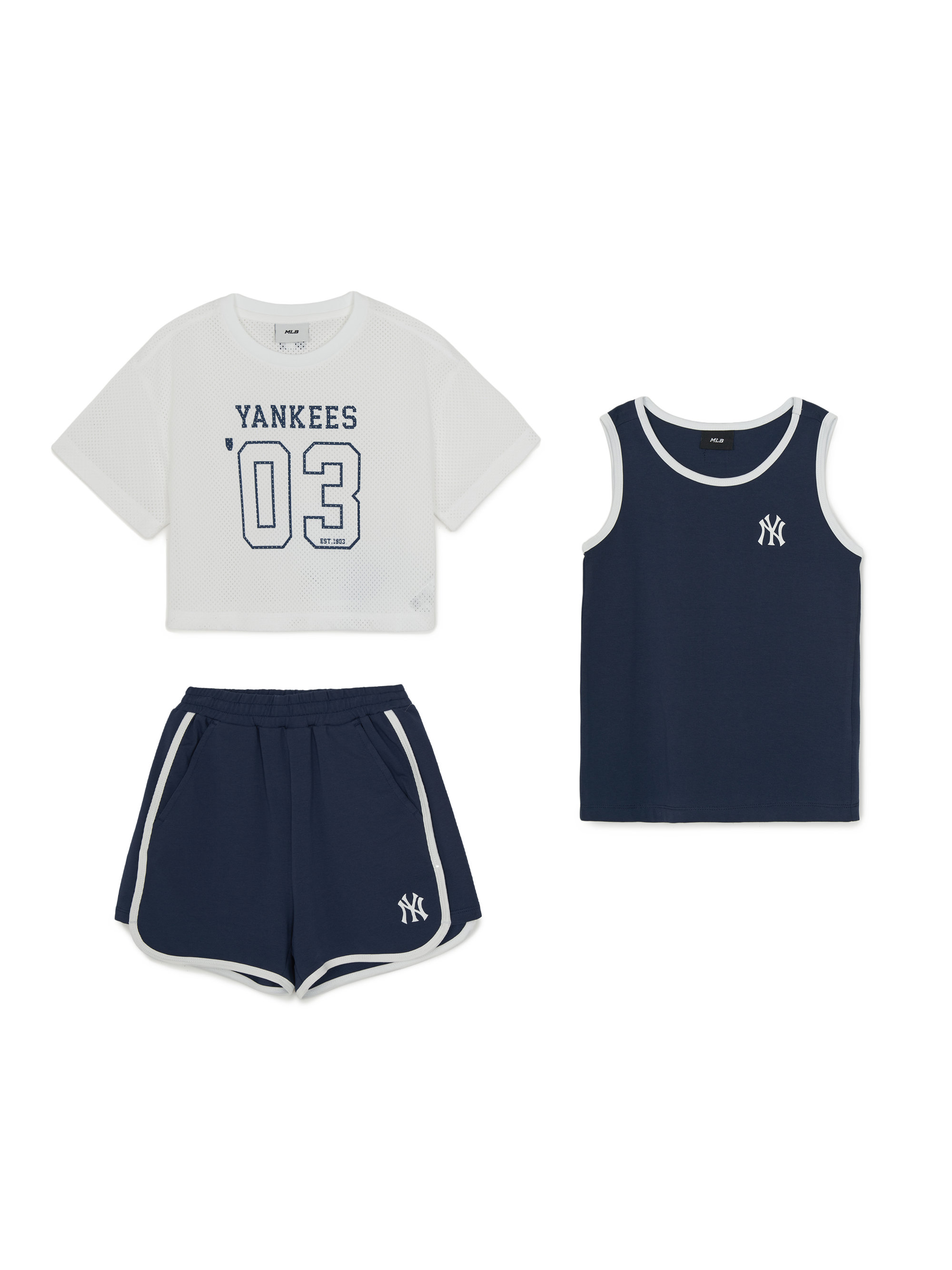 Sportive Varsity Mesh T-shirt Set (Girl's)