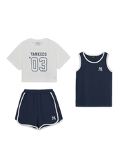 Sportive Varsity Mesh T-shirt Set (Girl's)