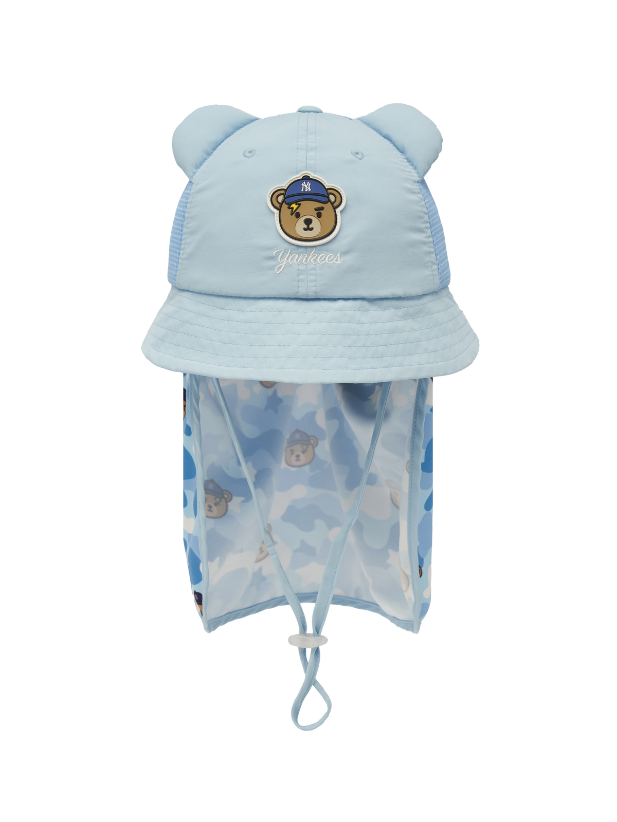 Mega Bear Friends Neck Flap Mesh Dome Hat