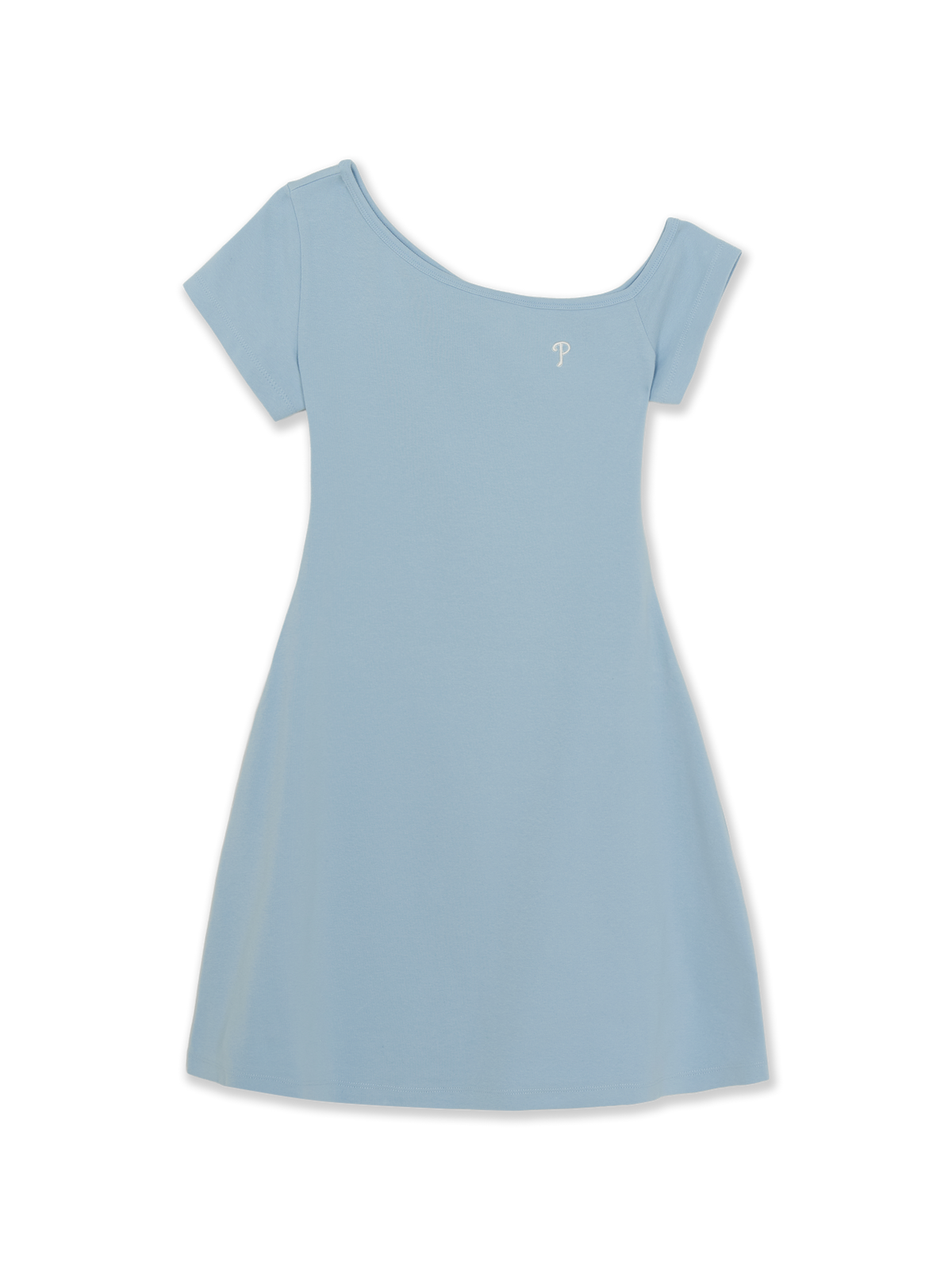 Women's Basic Off Shoulder Shirring Ribbed Dress