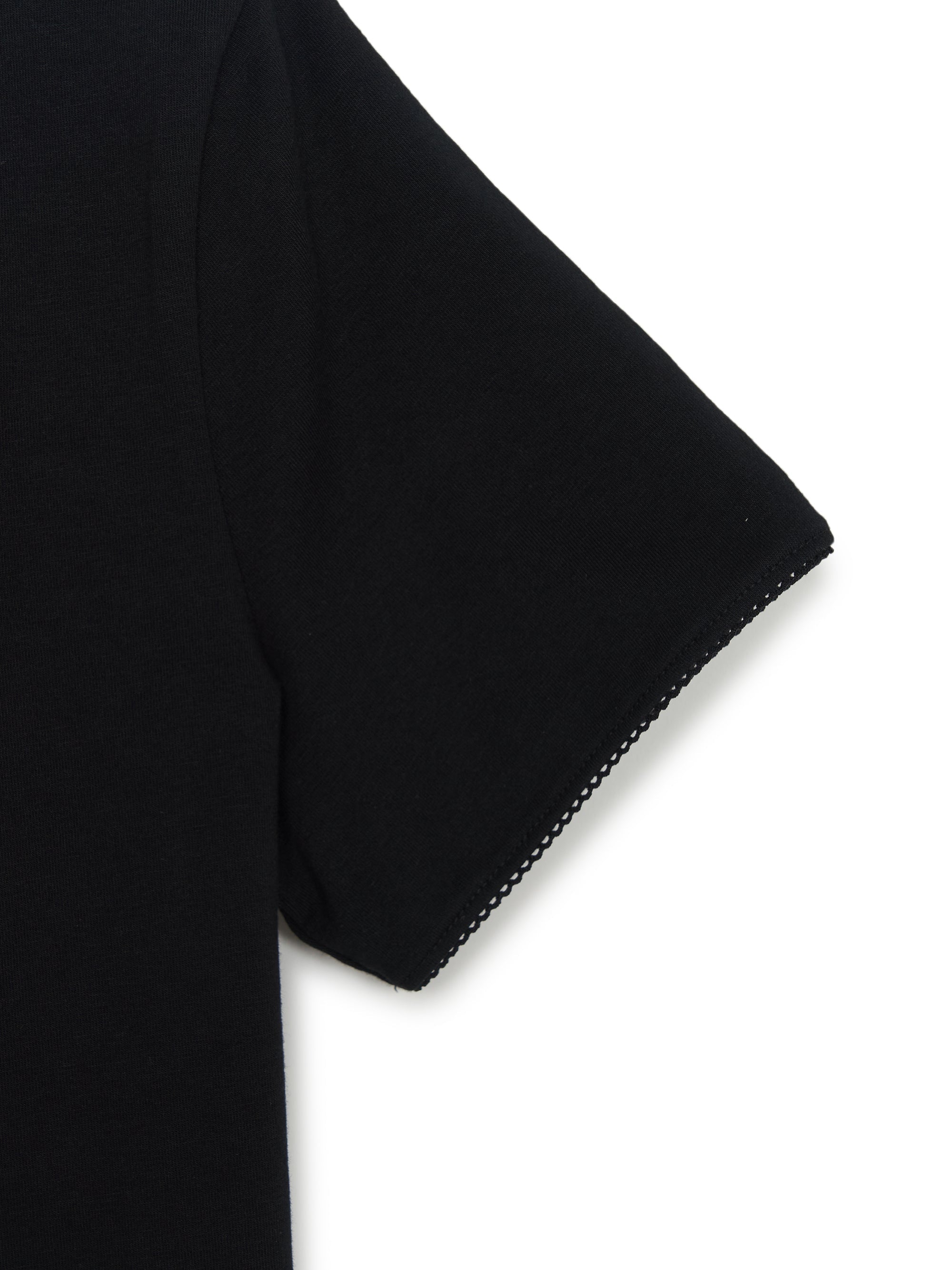 Women's Basic Lace Square Neck Slim Semi Crop T-shirts