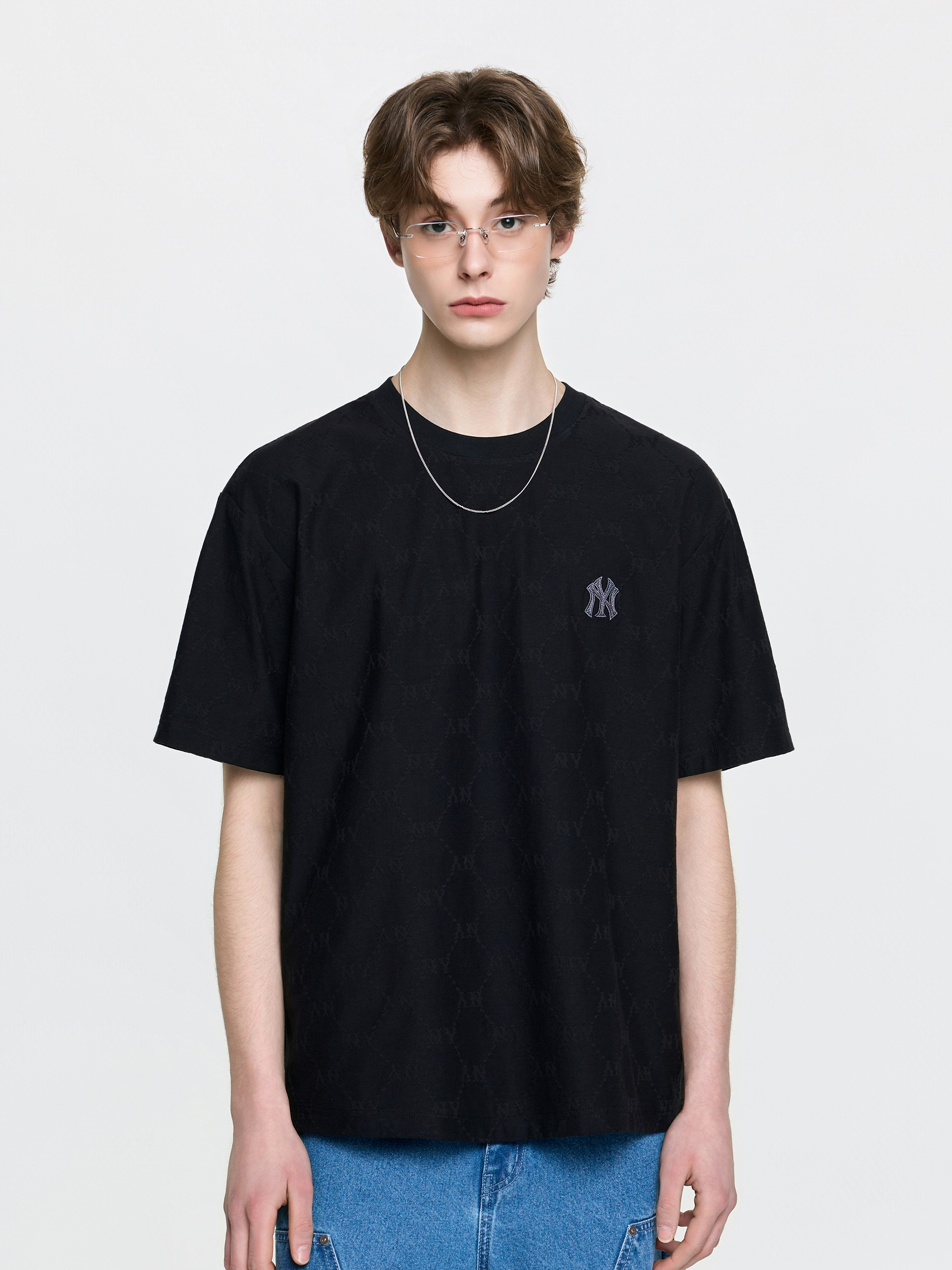 Dia Monogram Tonal Jacquard Over Fit T-Shirts