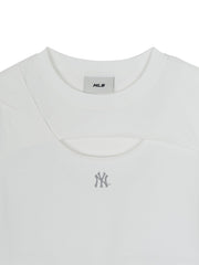 Women's Cut Out Detail Slim Semi Crop T-Shirts