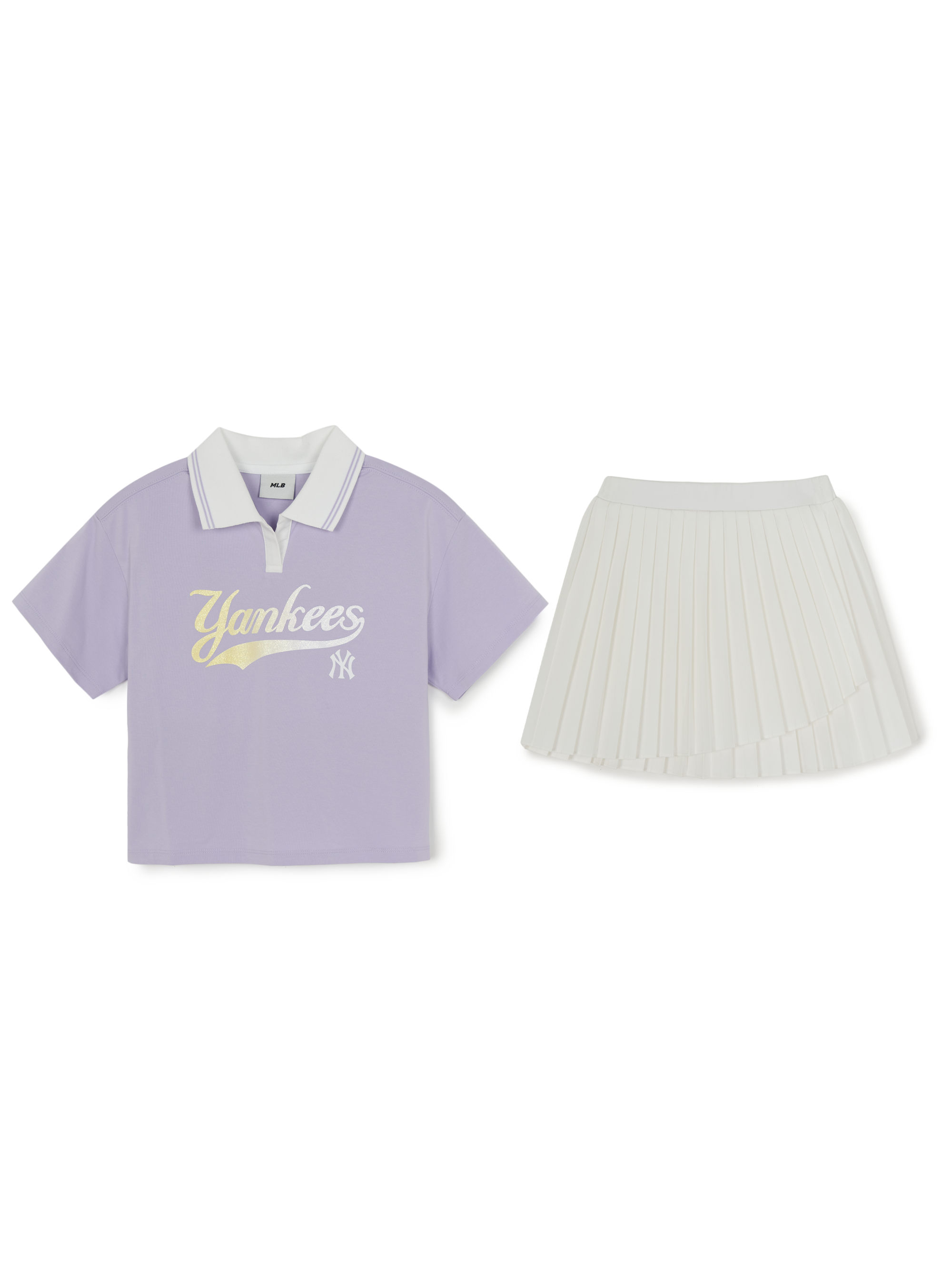 Sportive Athleisure Cursive Skirt T-shirt Set (Girl's)