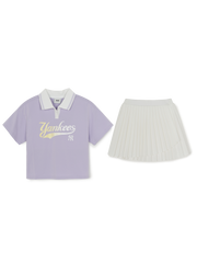 Sportive Athleisure Cursive Skirt T-shirt Set (Girl's)