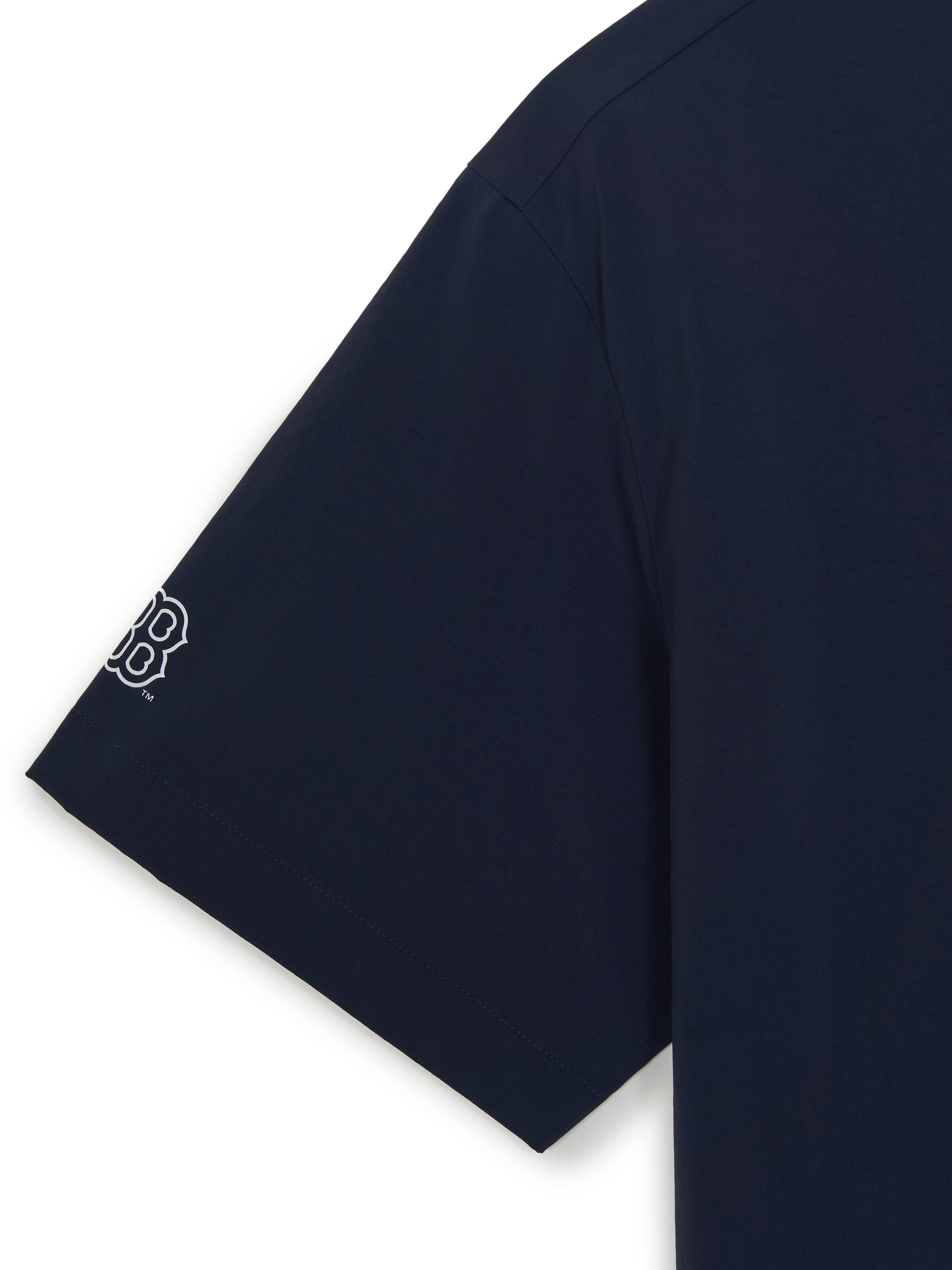 Varsity Cursive Woven Short Sleeve Sweatshirt