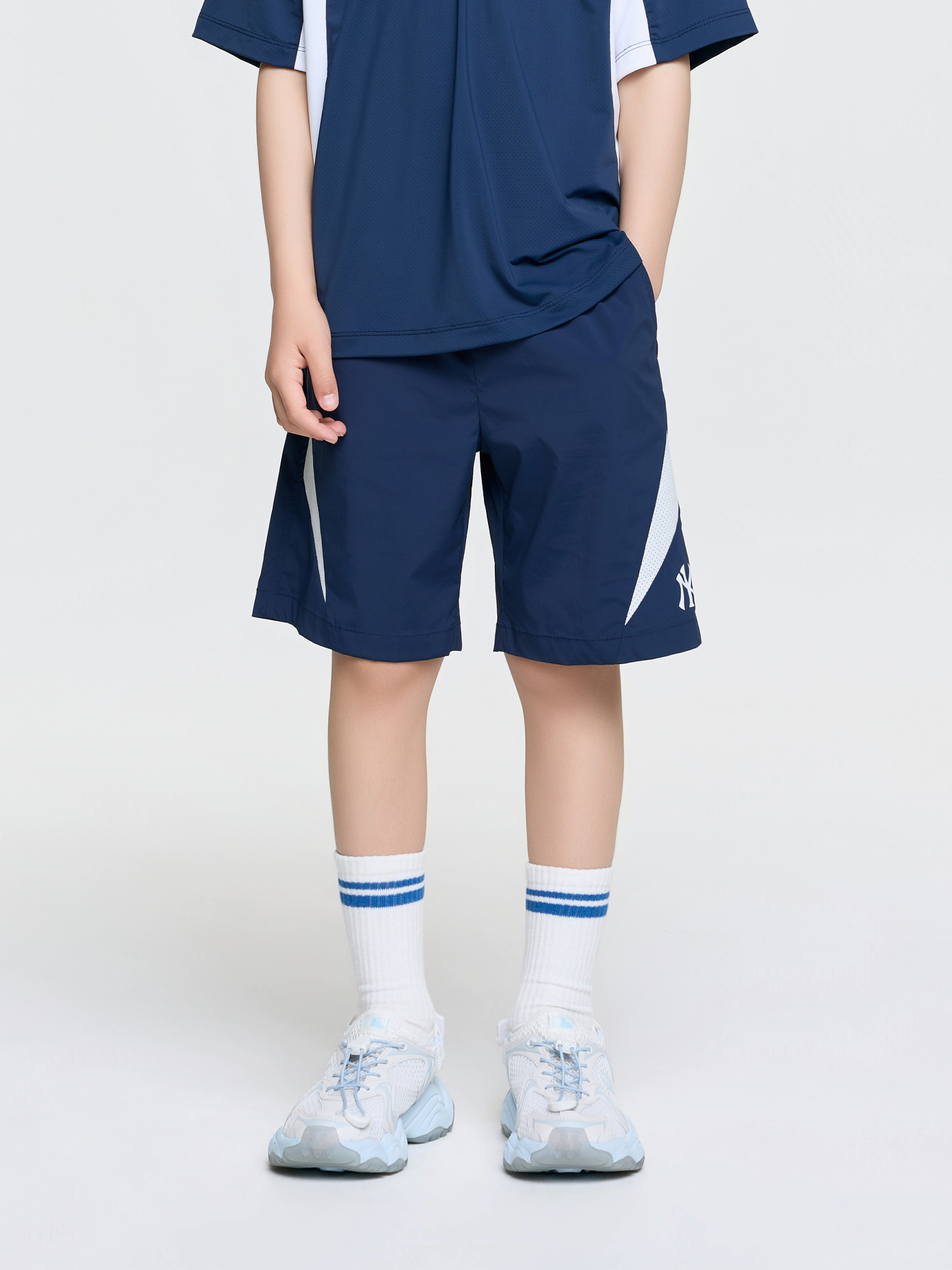 SPORTIVE VARSITY MESH-BLOCKING Shorts(SET)