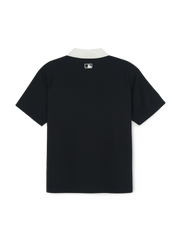 Basic Small Letter Comfortable Fit Polo T-Shirts