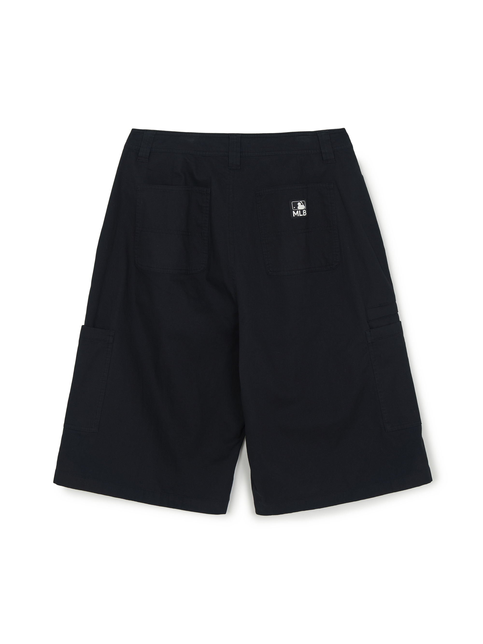 Washed Cotton Pin-Tuck Cargo Bermuda Shorts