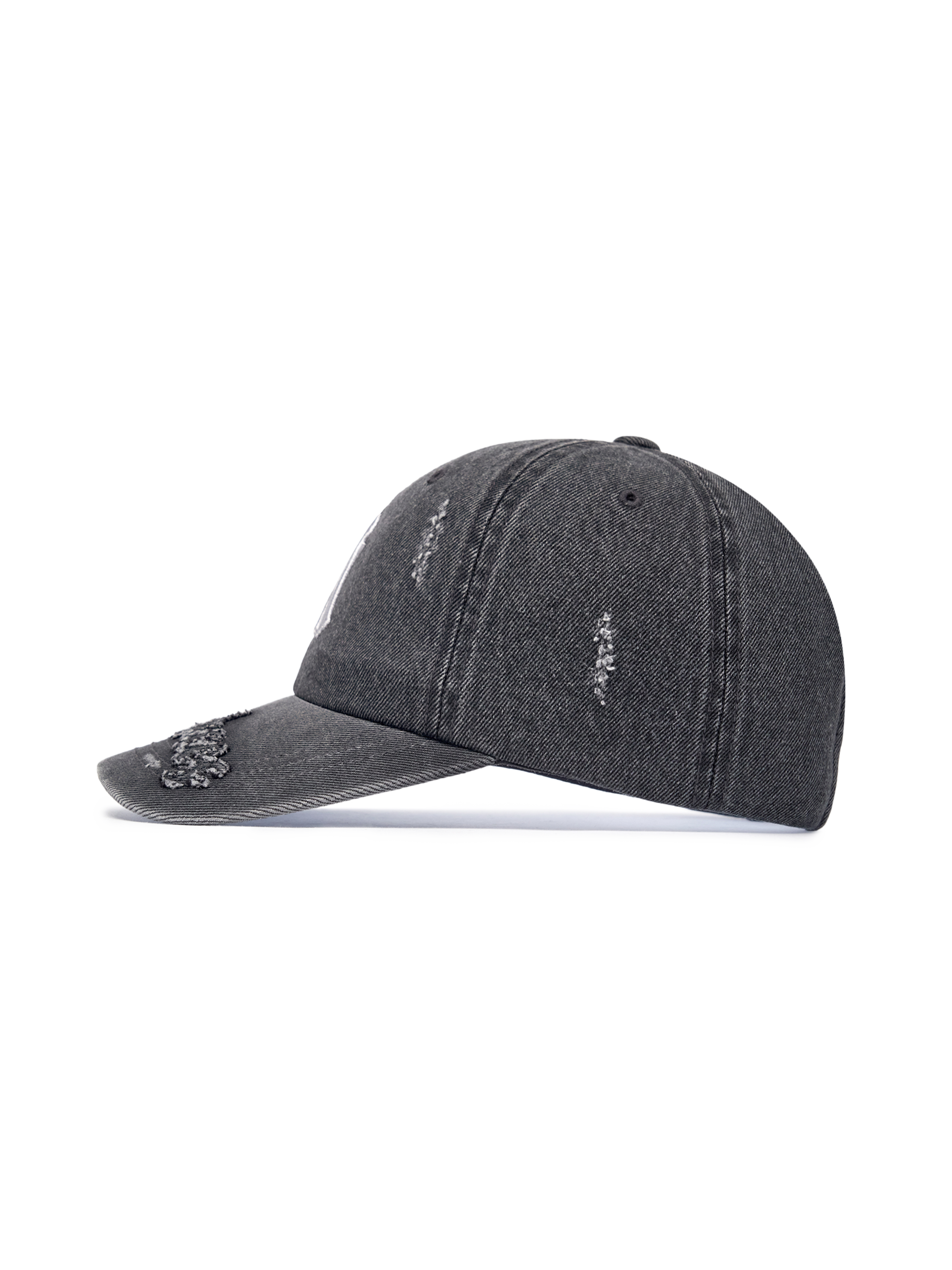 Vintage Destroyed Denim Unstructured Ballcap