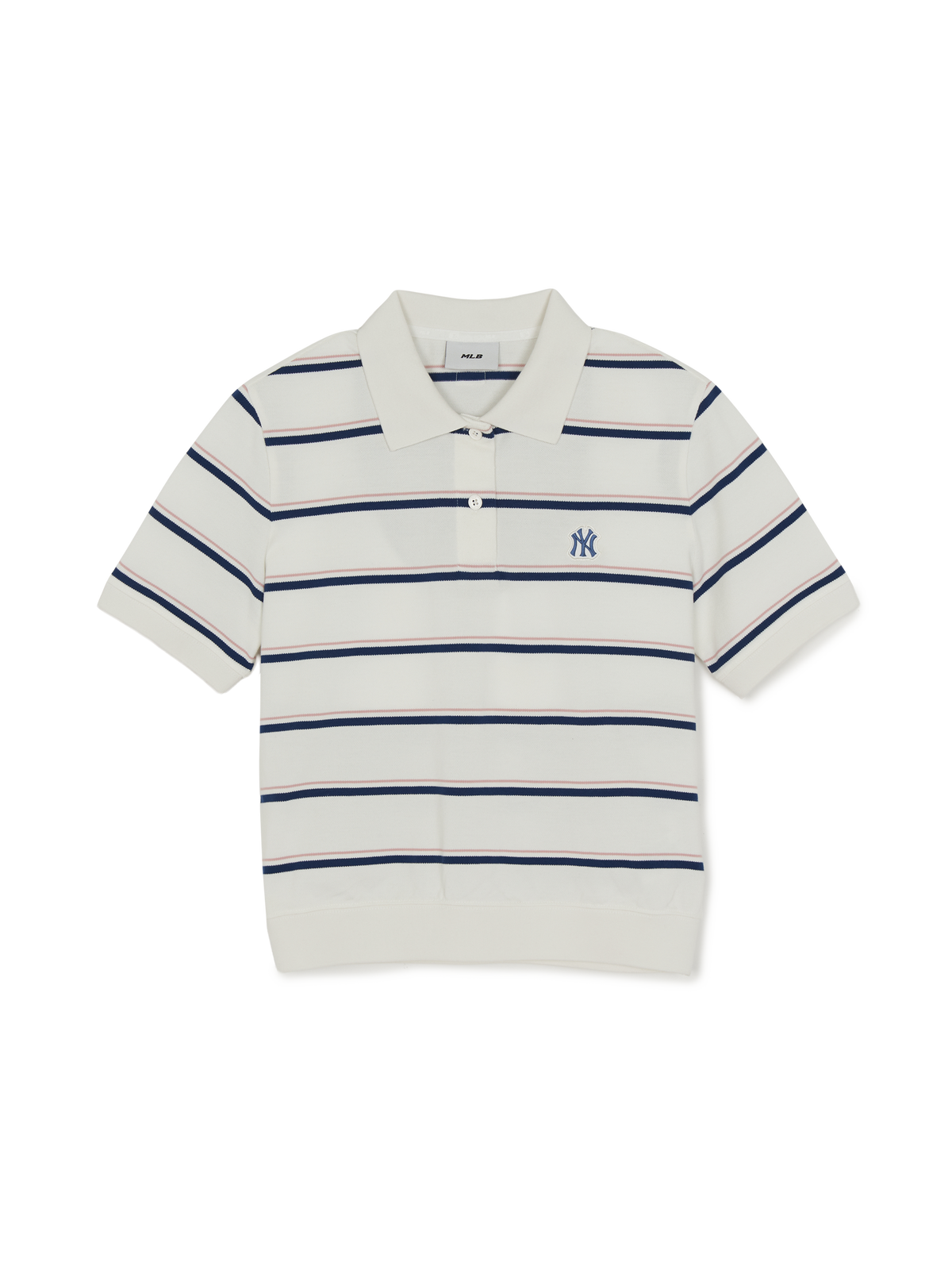 Women's Varsity Stripe Crop Polo T-Shirts