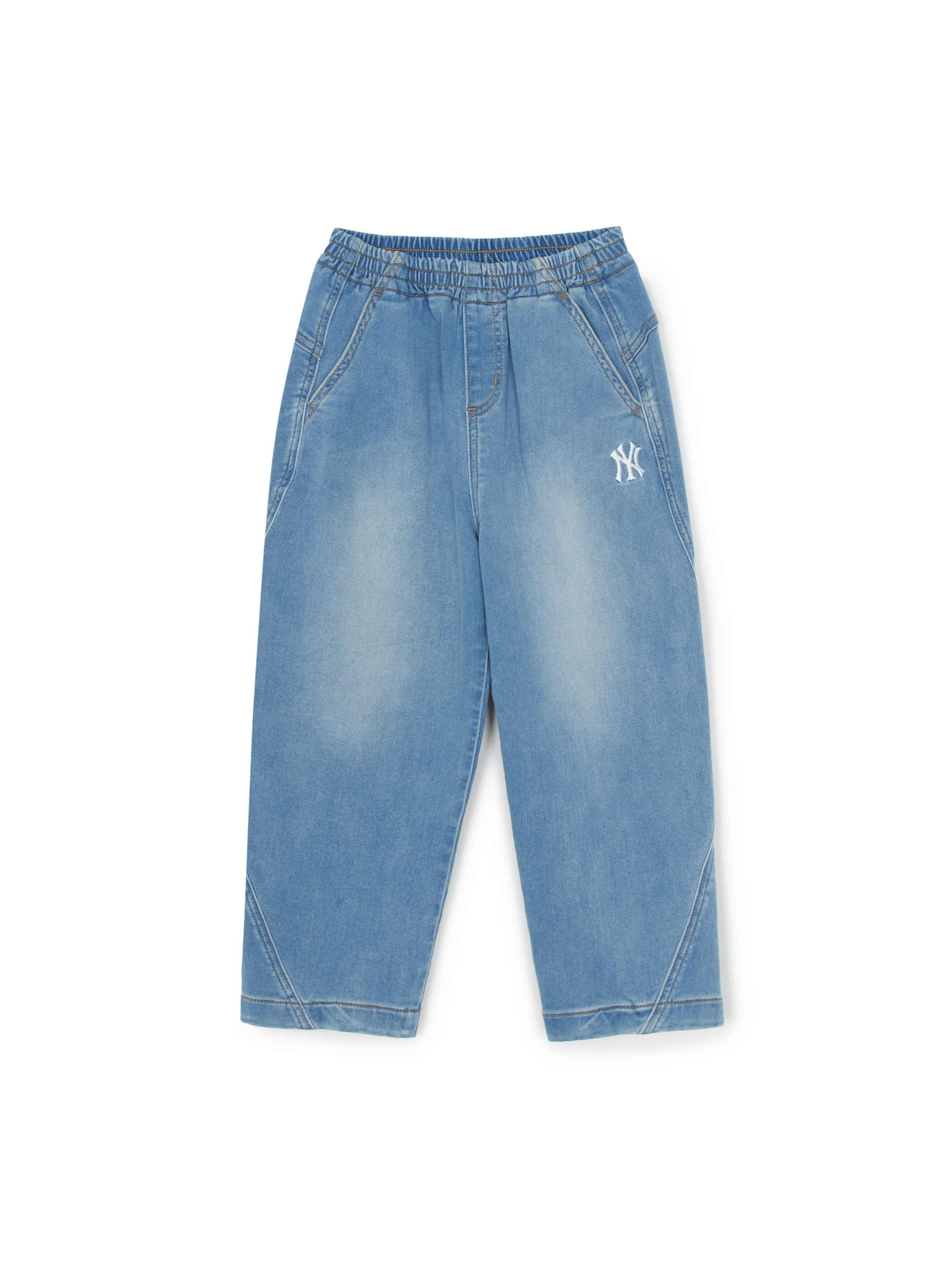 BASIC CURVED DENIM PANTS