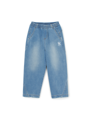 BASIC CURVED DENIM PANTS