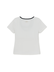 Women's Basic Square Neck Slim Fit T-shirt