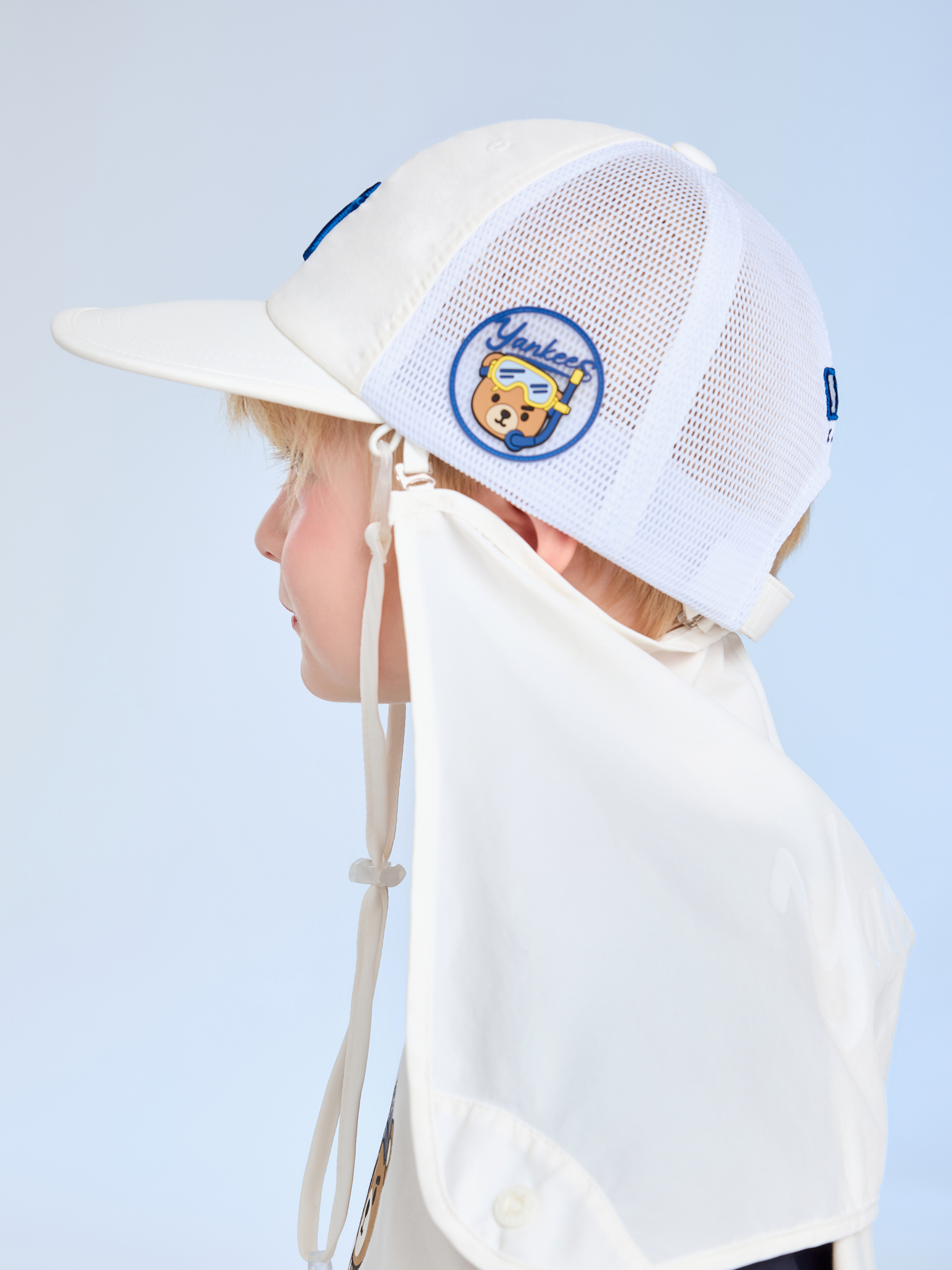 Mega Bear Friends Neck Flap Mesh Cap