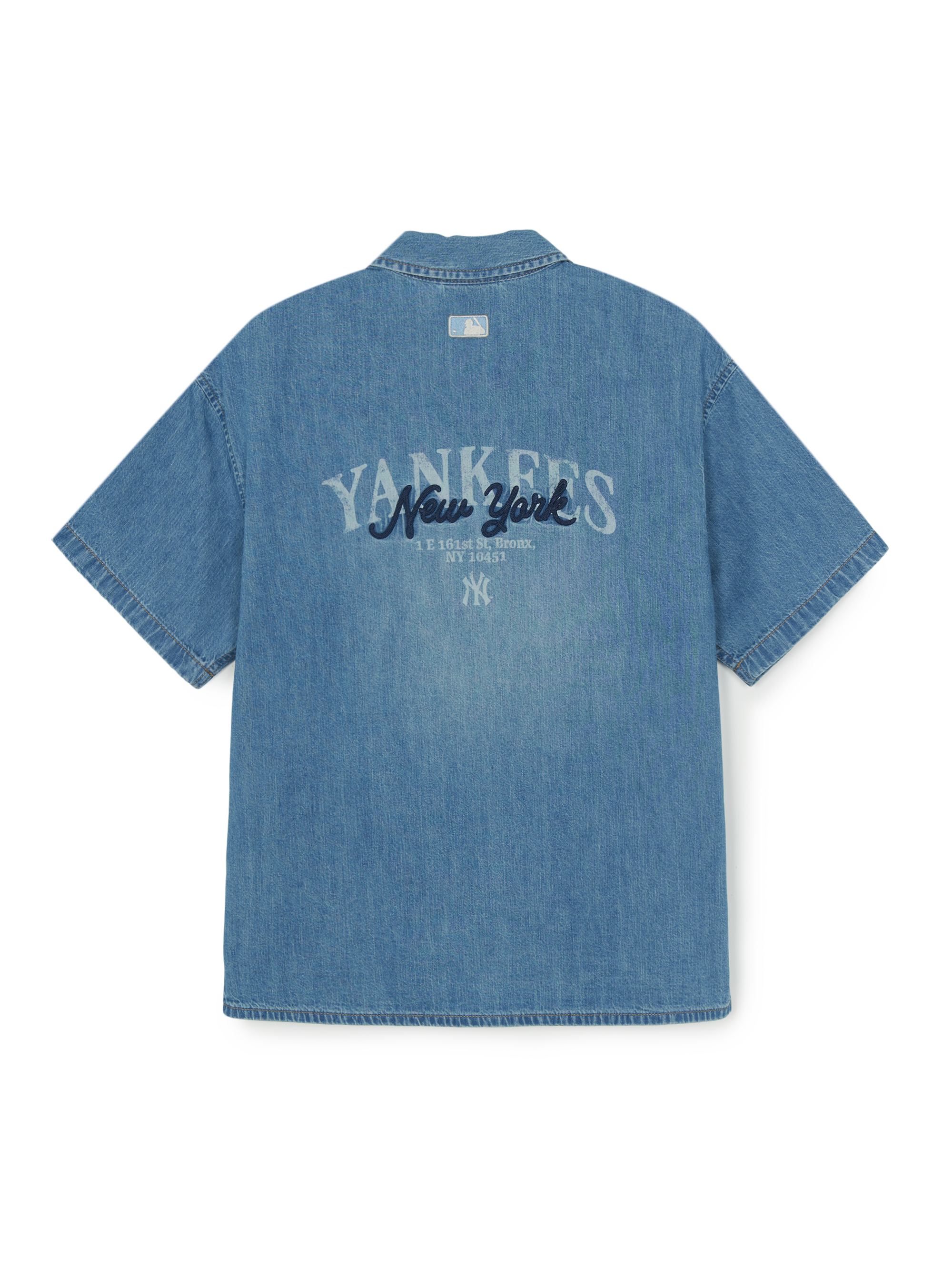 Varsity Vintage Slub Short Sleeve Denim Work Shirt