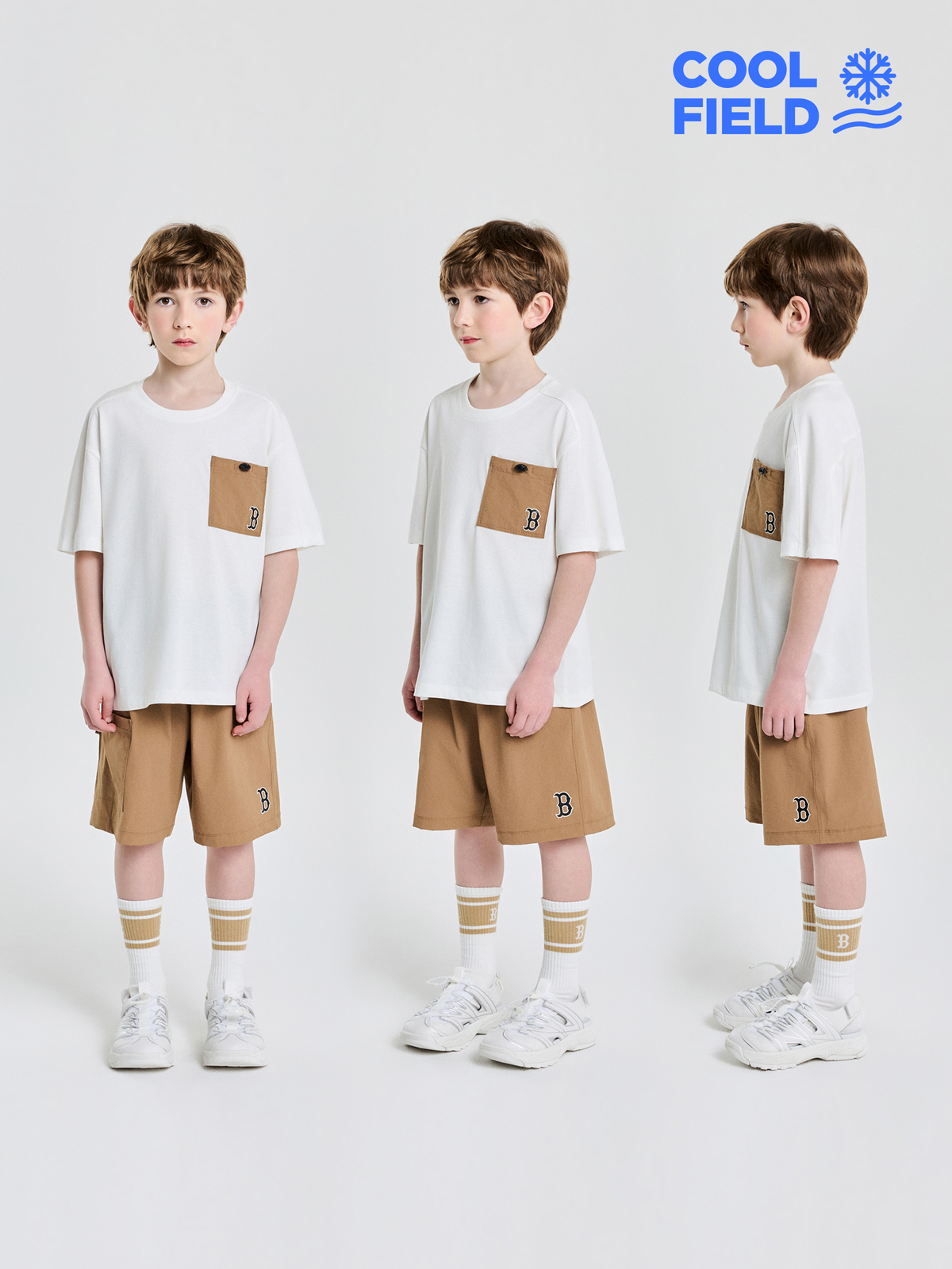 cool Field Basic Outdoor Mesh Pocket T-shirt Set