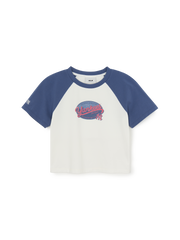 Women's Vintage Color Block Crop T-Shirt