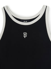 Women's Basic Ringer Crop Sleeveless T-shirt