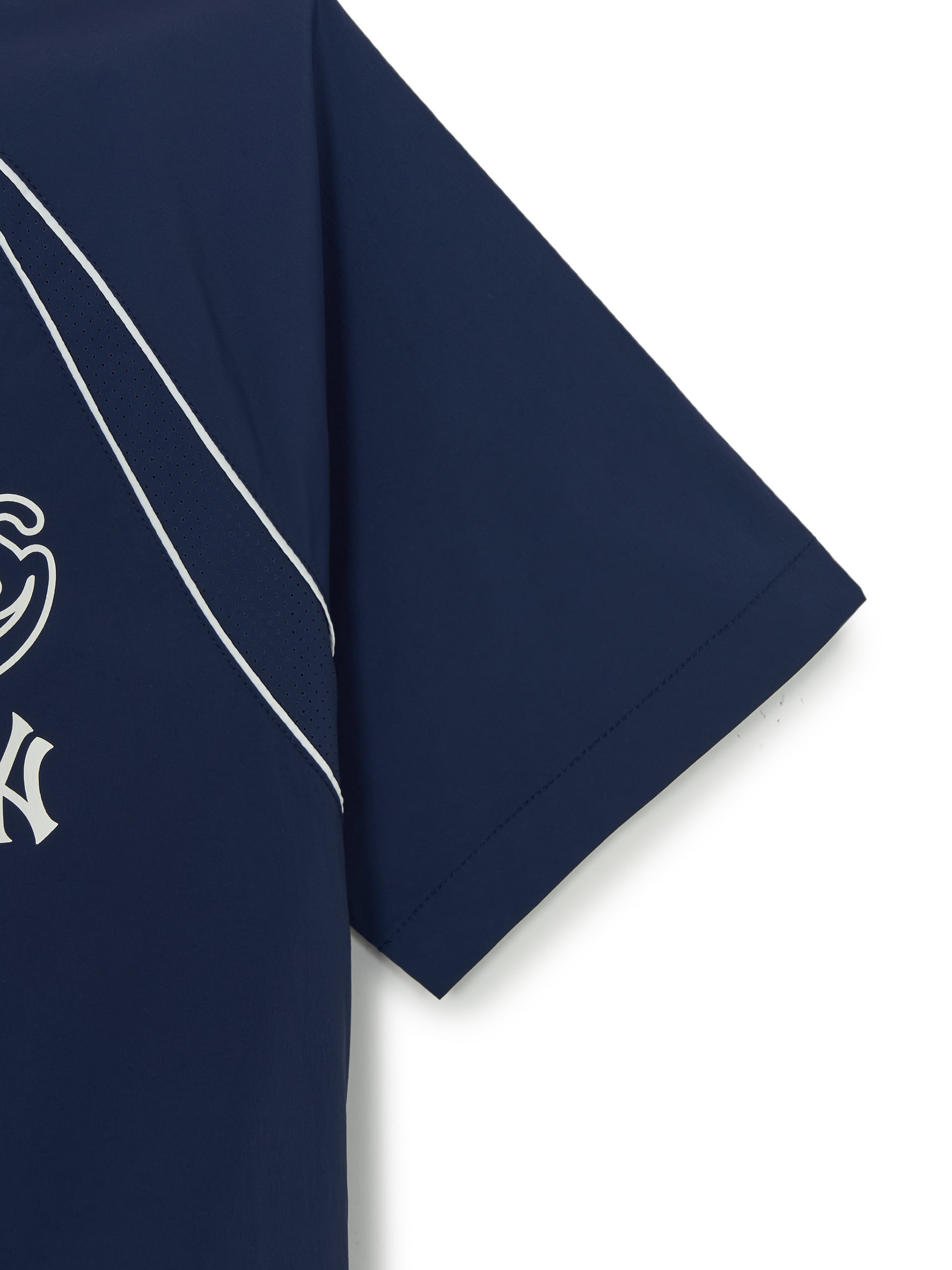Sportive Varsity Woven Mesh Blocking T-shirt
