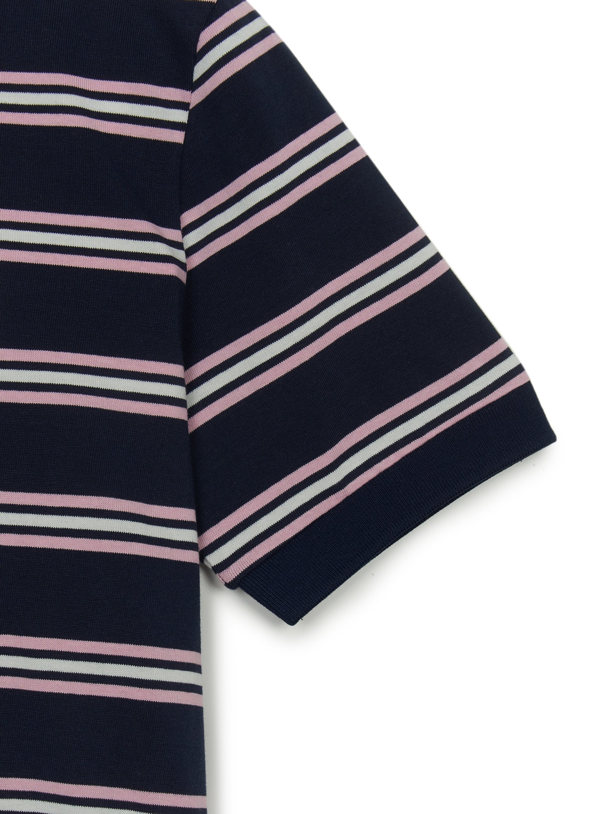 Women's Varsity Stripe Crop Polo T-shirt