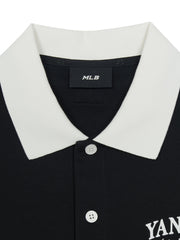 Basic Small Letter Comfortable Fit Polo T-Shirts