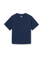 Sportive Varsity Woven Mesh Blocking T-shirt